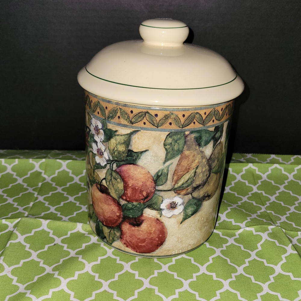 Fruit Pattern Ceramic Canister's Set Of 4